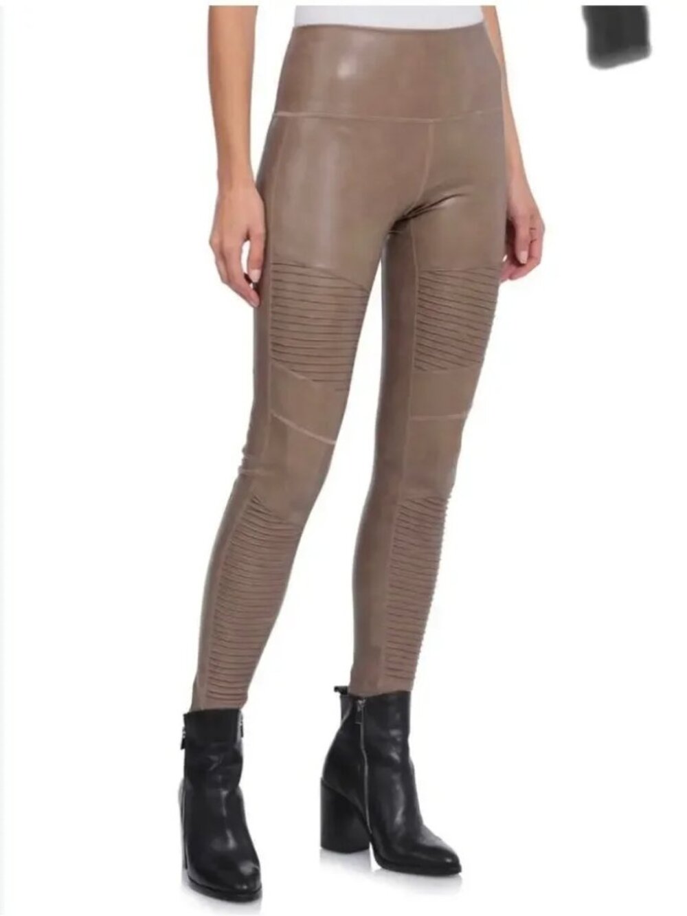 NWT 7 For All Mankind Camel Faux Leather Moto Leggings M